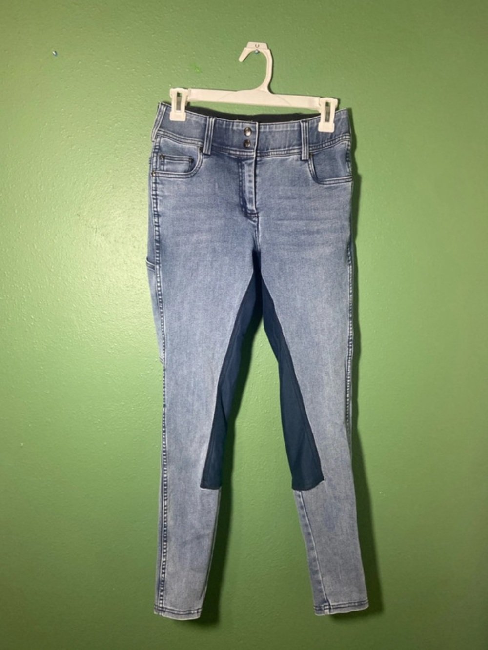 Equestrian Full-Seat Skinny Jean with Phone Pocket - Faded Blue